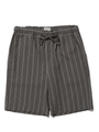 【GELATO PIQUE HOMME】リネンストライプハーフパンツ/GRY