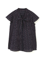 ストライプボウタイブラウス/ネイビー系ストライプ1(121)