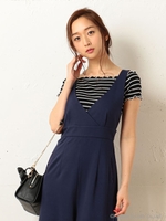 メローリブカットトップス/ブラック