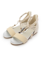 レースアップタッセルサンダル/ホワイト(002)