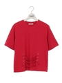 コルセットTシャツ/レッド
