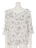 【chille anap】小花胸フリルトップス/WH