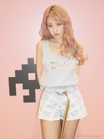 AU girls裏毛TOPS/SAX