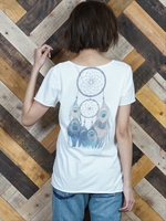 Peacock Dreamcatcher プリントTシャツ/オフホワイト