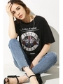 【AZUL by moussy】GUNSユニオンジャックモチーフ半袖TシャツMOOK番号93099/BLK