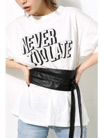 【AZUL by moussy】NEVER TOO LATE T/WHT