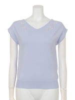 フレンチスリーブシシュウPO/オフホワイト