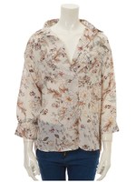 ヴィンテージ風フラワーブラウス/ホワイト