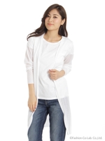 ロングニットカーデ/グレー