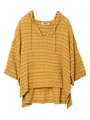 GAUZE HOODED PONCHO/イエロー