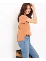 （洗える）ジュリアライクVプルオーバー/キャメル(641)