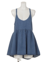 【ANAP】BACKデザインデニムチュニック/ブルー(019)