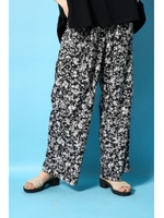 【AZUL by moussy】ランダムフラワー柄タックベルテッドパンツMOOK番号93101/柄GRN