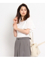 （洗える）タックスリーブカットソー/ダークオレンジ(068)