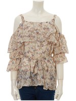 花柄キャミソールブラウス/ホワイト