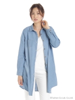 BIGシルエットデニムシャツ/ブリーチ