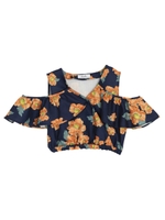 【sw】フラワー肩あきフリルブラウス/オフホワイト