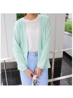 ミディアムリブカーディガン/ミント