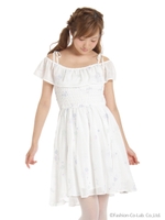 シェル刺繍ワンピース/コン