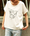 サメ刺繍ゆるTシャツ