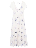 SALON by PJ/マイクロモダール（Ｒ）ロングワンピ/フラワー