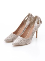 タッセルリボンデザインパンプス/CAMEL