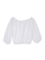 shirring  raglan sleeve blouse/PINK