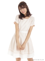 さわやかバイカラーワンピース/ネイビー