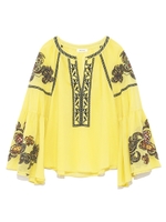 エンブロイダリーボリュームブラウス/NVY