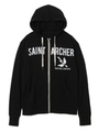 SAINT ARCHER HOOD FRONT ZIP/ブラック