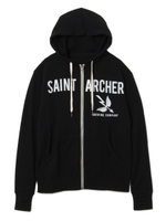 SAINT ARCHER HOOD FRONT ZIP/ブラック