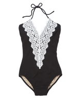 SALON by PJ/レーススイムウエア/ブラック