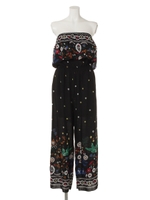 【ANAP】フラワーフリルベアオールインワン/NVY