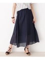 ワッシャーロングスカート/ネイビー(093)
