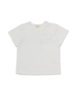 【150cmまで】BIGポケットバックロゴTシャツ/ホワイト系(002)