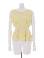 バックリボンノースリブラウス/ネイビー