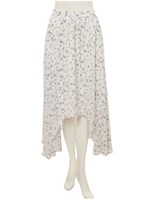 フィッシュテール花柄スカート/ネイビー