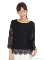 2ウェイレースブラウス/クロ