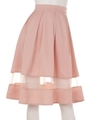 オーガンジー切替スカート/ピンク