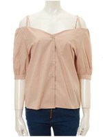 パフスリーブオフショルブラウス/イエロー