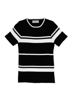 ボーダーニットTEE/ブラック