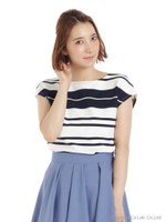 マルチボーダーチュニックPO　3/グレーシロ