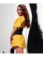 【ANAP】コルセットベルト×BIGTシャツSET/ブラック(027)