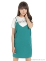 カットワンピースアンサンブル/ミドリ