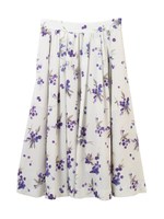 【スカート】ブルーベリープリントフレアスカート/ブラック