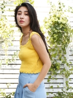 スクエアーニットトップス/white