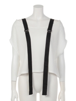 スリットベルトプルオーバー/ホワイト