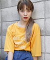 ピグメント加工ロゴTシャツ