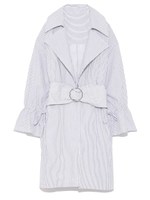 ベルト付シャツコート/WHT