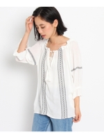 ペザント刺しゅうブラウス/レンガ(069)